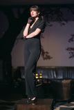Raffaele plunging V-neck blouse in bamboo jersey