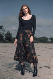 Dune paneled midi skirt