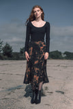 Dune paneled midi skirt