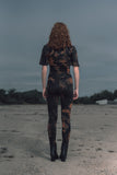 Jules "stacked" bamboo jersey leggings in tie dye