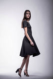 Brooke knee length short sleeve classic  little black dress