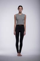 Lex basic raw edge crop tank