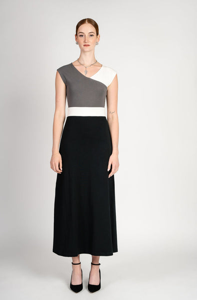 Carla Shaw colorblock maxi dress