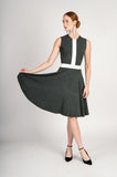 Nika colorblock dress with contrasting front detail and waist