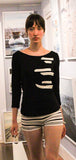 Ingrid "wear your waste" boat neck tee