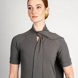 Carla Shaw Necktie gray top