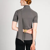 Carla Shaw Necktie gray top