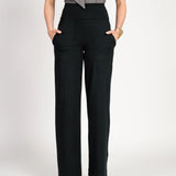 Carla Shaw heavy jersey black  trouser pants with pockets
