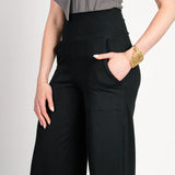 Carla Shaw heavy jersey black  trouser pants with pockets