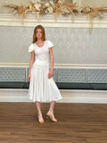 Dune paneled tulip midi skirt
