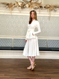 Annalies peplum wrap jacket in bamboo and organic cotton french terry