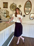 Adria twelve paneled round midi skirt