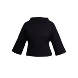 Hera wide funnel neck and dropped shoulder wide sleeve fitted top