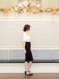 Dottie square neckline bell sleeve 40's style blouse
