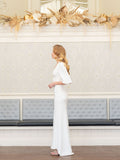 Trumane deep V and high slit evening dress