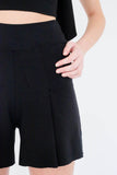 Hailey pleated jersey slip on shorts