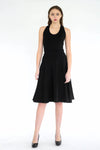 Becca little black midi dress with racer back detail