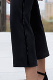 Astra high waisted cropped tuxedo trouser with belt