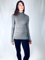 Holly turtle neck  long sleeve tunic tee in bamboo jersey