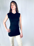The Sally crew neck tunic tank in bamboo jersey