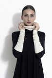 Danute colorblock tube neck top with contrasting collar and cuff