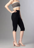 Mae pencil capri with side slit