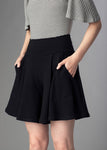 Chrissie flared skort with patch pocket