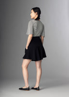 Dottie square neckline micro striped blouse