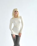 Cally crew neck basic bamboo jersey long sleeve tunic tee