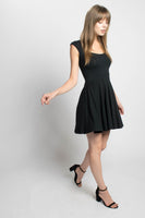 Fiona skater little black dress in bamboo and cotton jersey