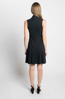 Neris bamboo and cotton jersey bias cut little black dress