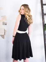 Nika colorblock dress with contrasting front detail and waist