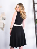 Nika colorblock dress with contrasting front detail and waist