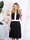 Nika colorblock dress with contrasting front detail and waist